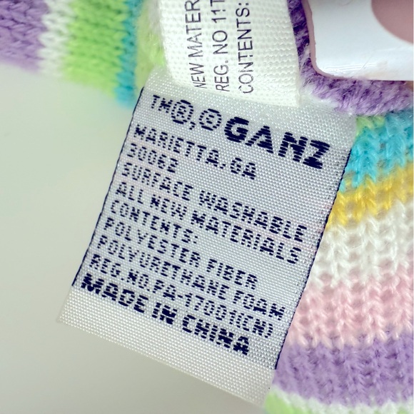 Striped Plush Monkey Toy with Bunny Ears - Picture 6 of 12